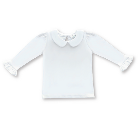 Girls Long Sleeve Ruffle Shirt