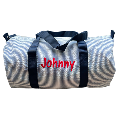 Seersucker Duffel Bag