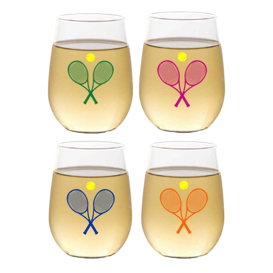 Tennis Shatterproof Stemless Wine Tumblers