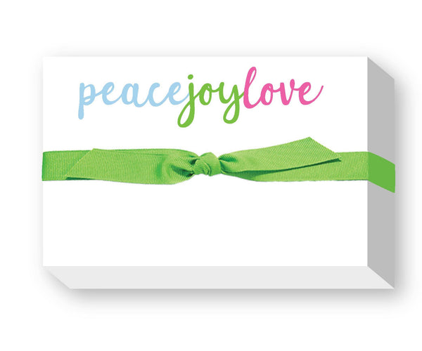 Peace Joy & Love Big Notepad