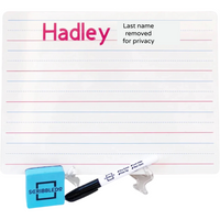 Personalized Double Sided Student Dry Erase Board