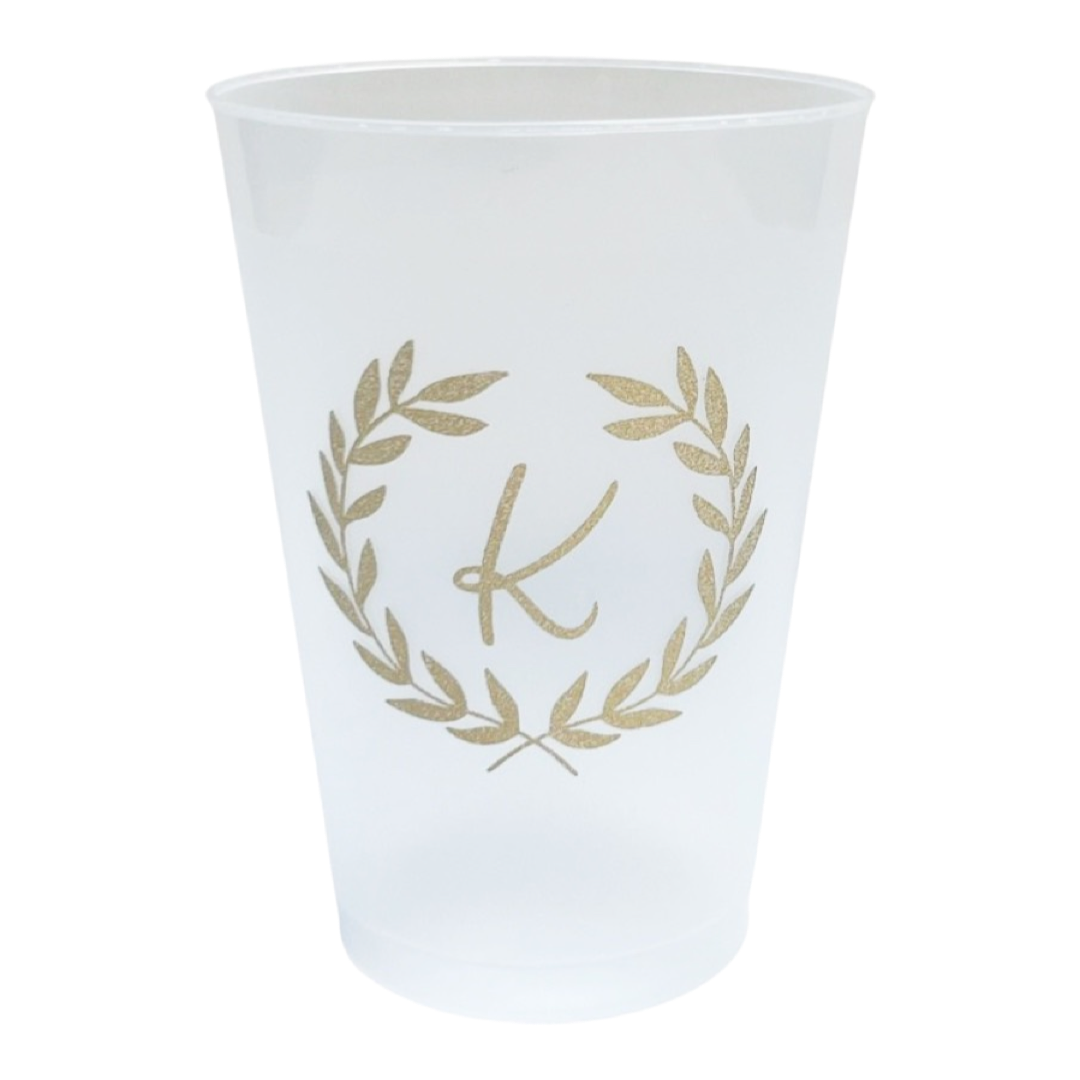 Initial Wreath Frost Flex Cups (10 per pack)